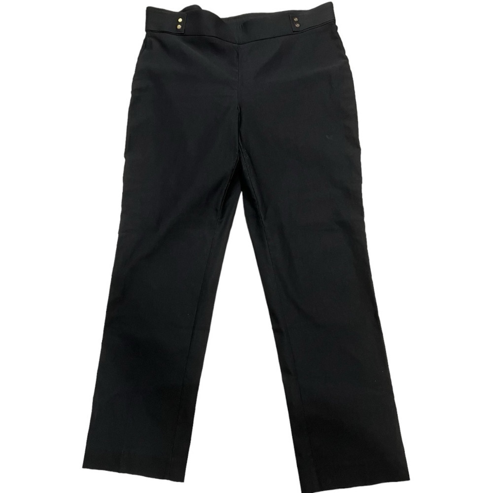 Anne Klein Black Pull-on Stretch Dress Pants Size L